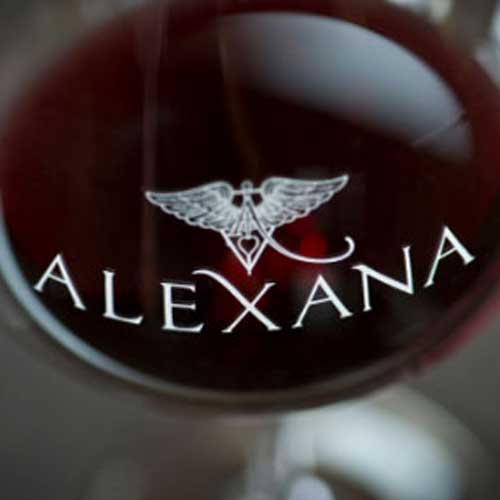Alexana Pinot noir in a wine glass